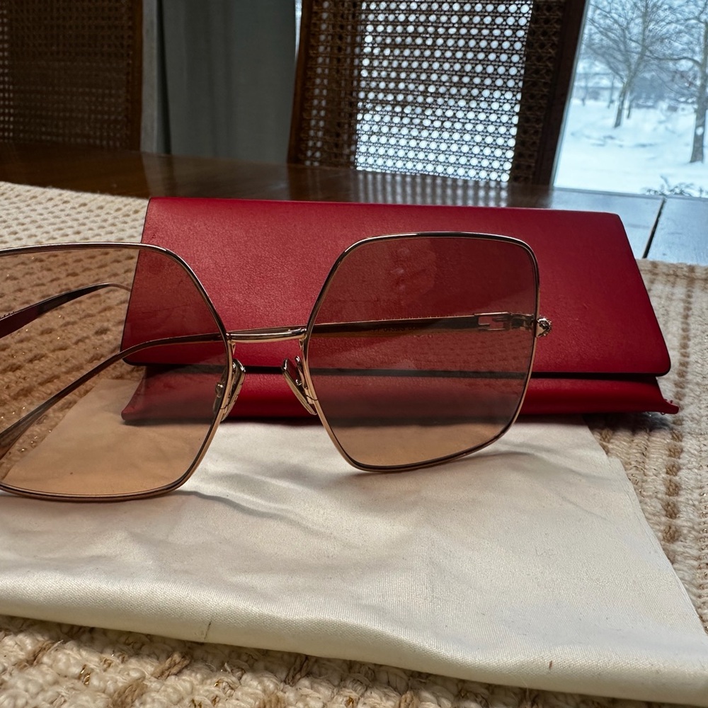 Fendi Rose Gold Jewel Oversized Sunglasses - Picture 8 of 12
